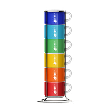 BIALETTI COLOUR STACKABLE CUPS (Set 6)